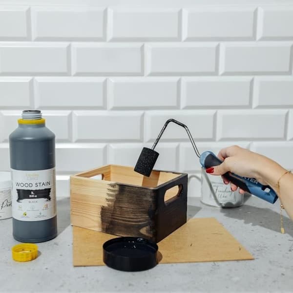 Träfärg - Creative Deco - Svart Trä - 1L - Snabbtorkande - Giftfri