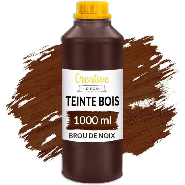 Creative Deco Träbets Valnötsskal 1L | Snabbtorkande träbets | Ytskydd | Trälack | Giftfri