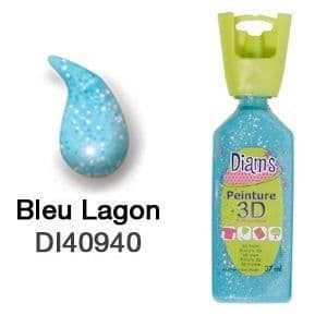 Diams 3D-målning - Frozen Lagoon Blue
