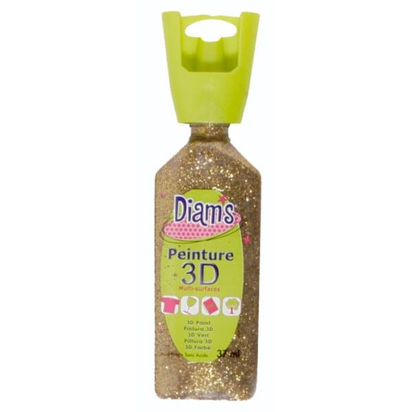 Diam's 3D målning 37 ml Glittrande Guld
