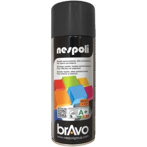 NESPOLI Professionell sprayfärg svart satineffekt 400mL