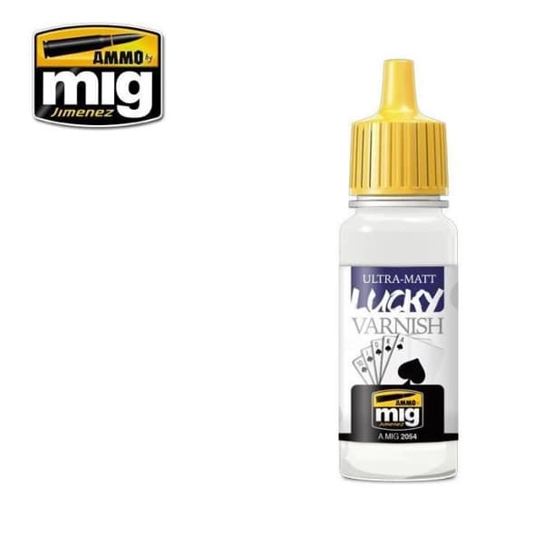 Vernis - AMMO av Mig Jimenez - Ultra-matt Lucky Varnish - 17 mL - Matt Finish - Akryl