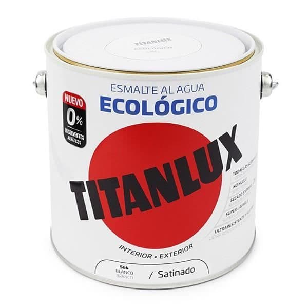 Ekologisk färg - Titan - Titanlux Satin - Vit - 2,5 l - Satinfinish