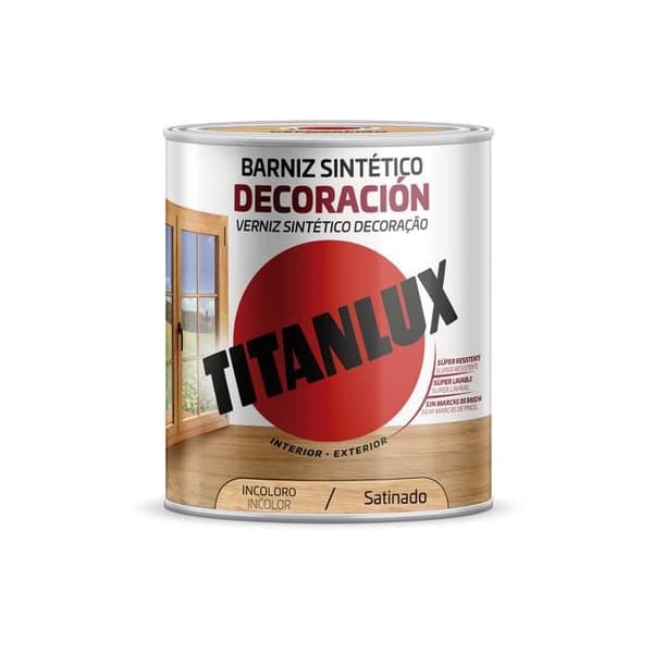 Vernis - TITANLUX - M11100004 - Färglös - Satin - Alkyd 4L