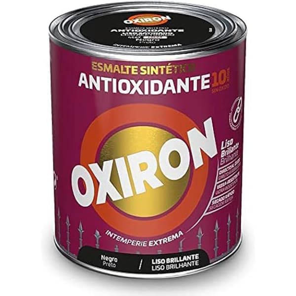 Syntetisk metallisk emalj antioxidant oxiron slät blank svart 250ml titan 5809080
