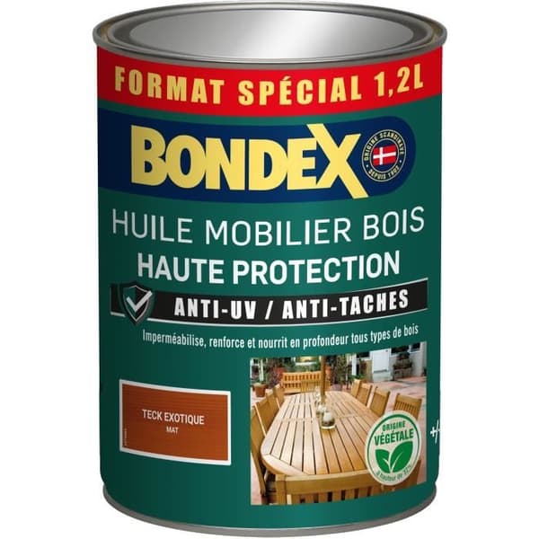 Möbelolja i teak - BONDEX - 441377 - Matt - 1,2 L