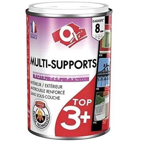 Multi-supportsfärg TOP3+ satin 0.250 L - svart