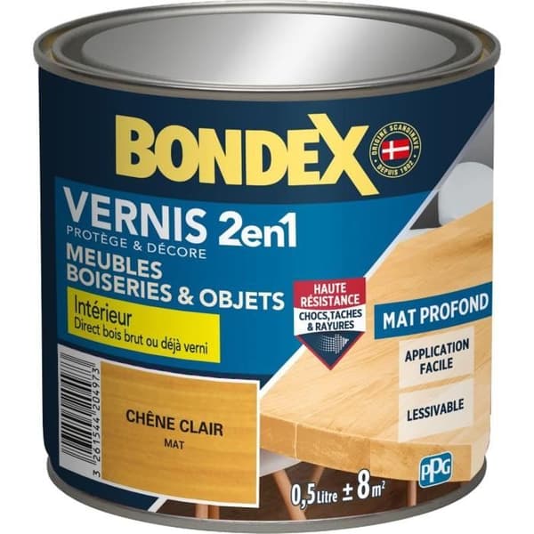 Lack trä ek ljus matt - BONDEX - 0,5 L