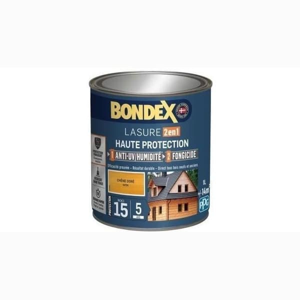 BONDEX Lasure 2 i 1 Satin Högt Skydd 5 år - Gyllene Ek