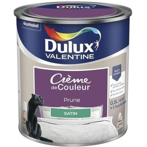 Målning - DULUX VALENTINE - Färglös Plommonkräm - Satin - Glycerofthal - Enskikt