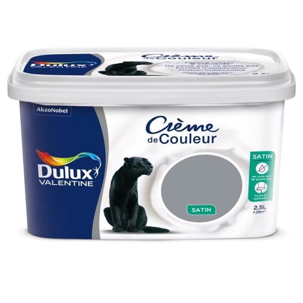Målning - DULUX VALENTINE - Färgkräm - Byggnadsgrå - Satin - Monoskiktdäckande