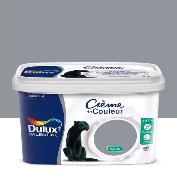Målning - DULUX VALENTINE - Färgkräm - Byggnadsgrå - Satin - Monoskiktdäckande