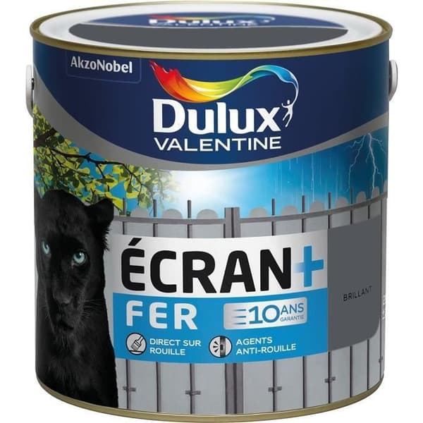 Målning - DULUX VALENTINE - Skärm+ - 2 L - Antracit - Glansig - Glycerofthalisk