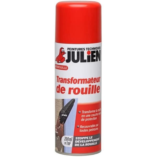 Antirost - JULIEN - Stoppa rostspray - 200 mL - Ej förorenande - Återställbar med färg