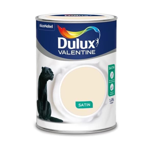 Färgkräm i nyansen brutet vitt - DULUX VALENTINE - Enskikts - Satin - Glycerofthalisk