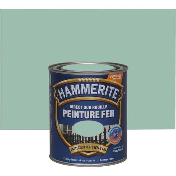 Målarfärg - Hammerite - Smidesjärn - 0.75L - Jadegrön - Utomhus