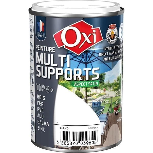 Måla multipellytor - OXI - TOP3+ - Satin - Vit - 0,250 L