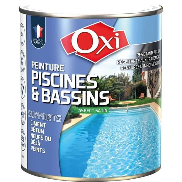 Pool paint - OXI - 0.5 L - Vit - Satin - Specifik - Dubbel lager