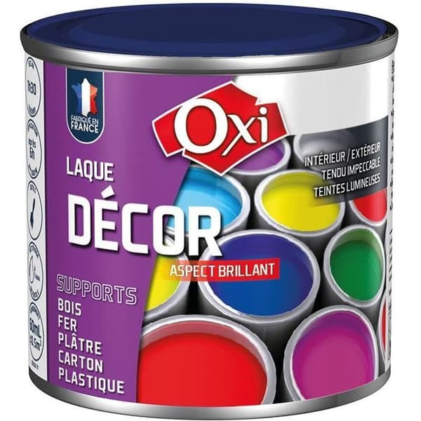 Laque - OXI - 60 mL - Mörkblå - Blank - Multi-underlag