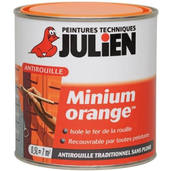 Primärrostskydd - JULIEN - 0,25 L - Orange - Glycérophtalique - Matt