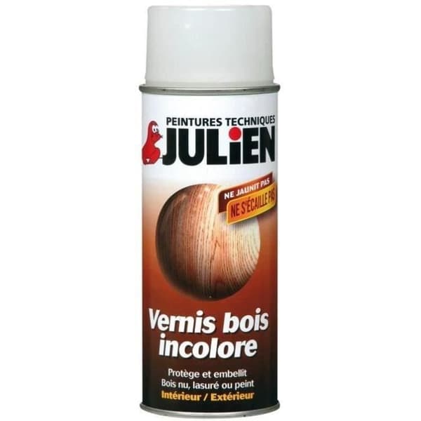 Trä lack - JULIEN - 400 mL - Färglös - Satin - Aerosol