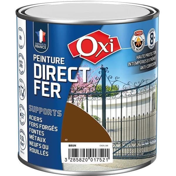 Direktmålning på järn - Brun - Blank - OXI - 0,5 L