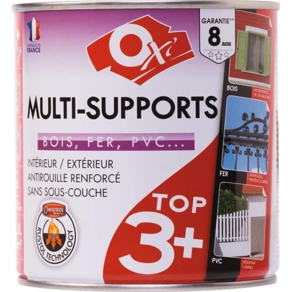Målning - OXI - Topp 3 - 2,5 L - Gräddvit - Satin - Glycerofthalisk