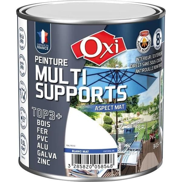 Mångsidig färg - OXI - TOP3+ - Matt - Mörkgrå - 0.5 L