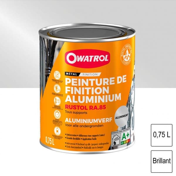 Målning - OWATROL - Durieu RA 85 - Aluminium - 0,75L - Hållbar glänsande