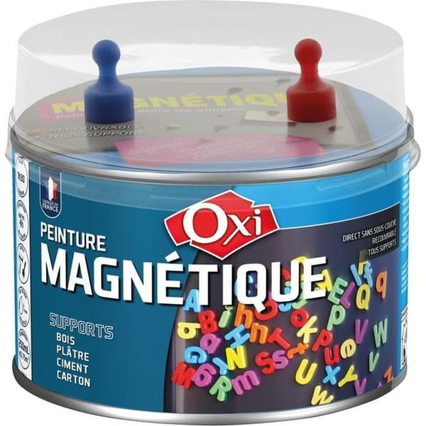 Målarfärg med magnet - OXI - 250 mL - Ljusgrå - Inomhus - Akryl