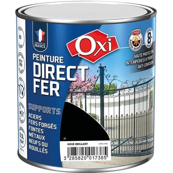 Direktmålning på järn - 0,5 L - blank svart