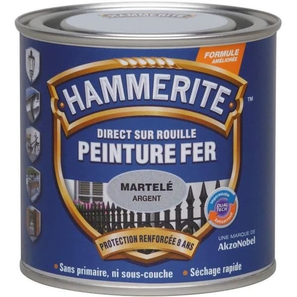 Hammerite målade hammare - JULIEN - 0,25l - Skiffergrå - Utomhus - Matt - Specifik