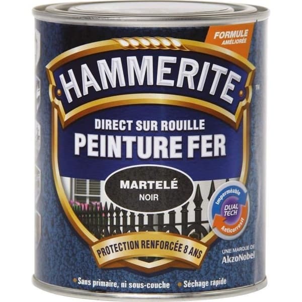 Hammerite målade hammare - JULIEN - 0,25l - Skiffergrå - Utomhus - Matt - Specifik