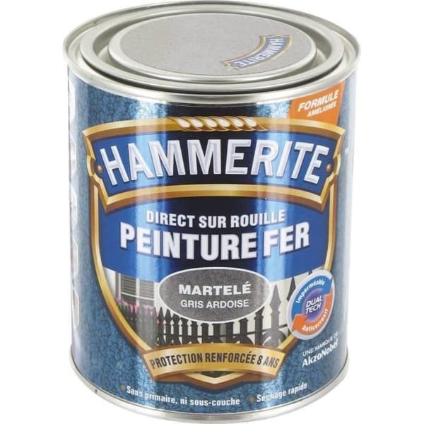 Hammerite målade hammare - JULIEN - 0,25l - Skiffergrå - Utomhus - Matt - Specifik