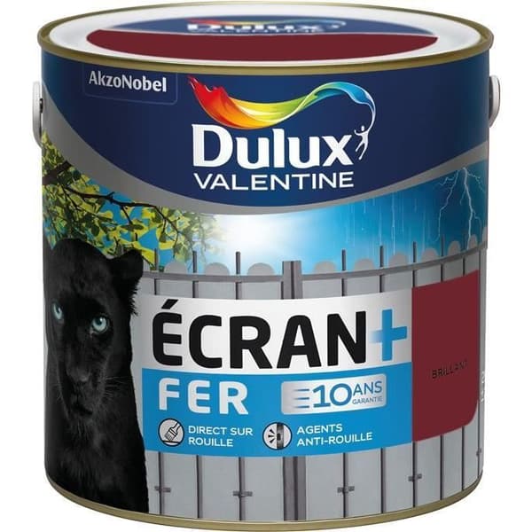 Målarfärg - DULUX VALENTINE - Blank screen + - Baskeröd - 2 L - Utomhus - Glycerofthalic