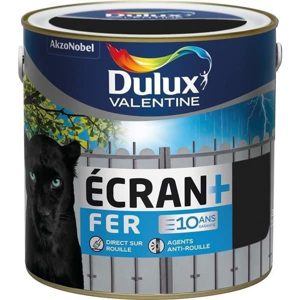 Målning - DULUX VALENTINE - Matt Järn Screen+ - 2 L - Svart - Väderbeständig