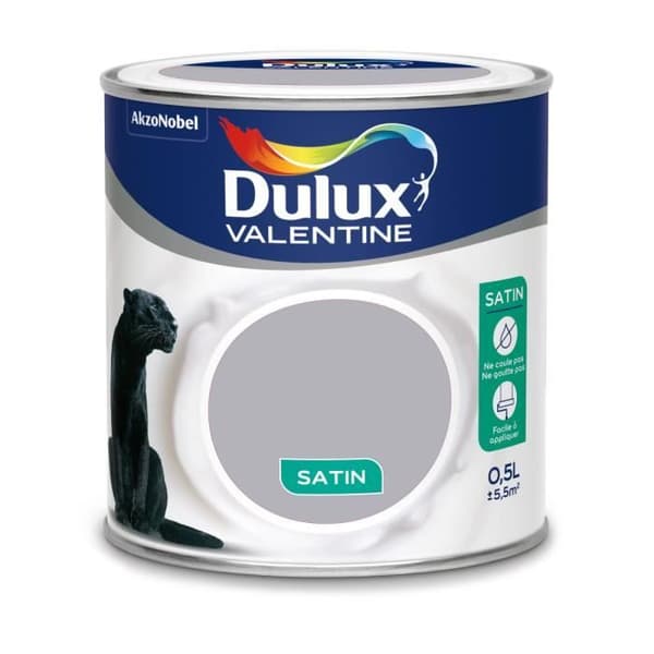 Måleri - DULUX VALENTINE - Färgkräm - Åskgrå - Satin - Enstegslager