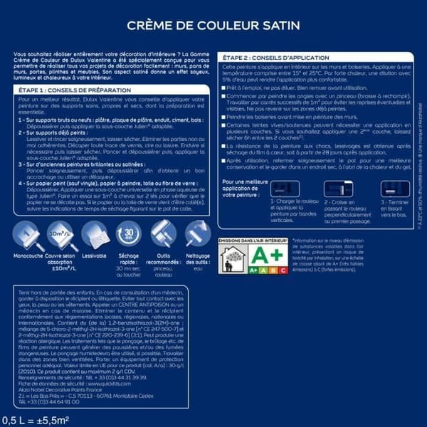 Måleri - DULUX VALENTINE - Färgkräm - Åskgrå - Satin - Enstegslager