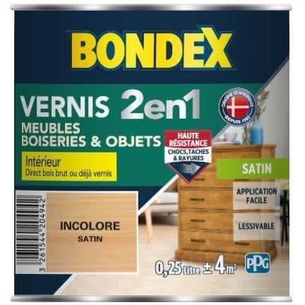 BONDEX Träfinish för inomhus och utomhus - Färglös satin - 0,25L
