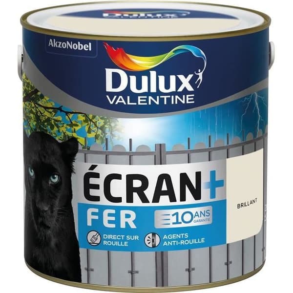 Målarfärg - DULUX VALENTINE - Skärm+ - 2 L - Krämvit - Blank - Glycérophtalik