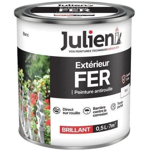 Måleri - JULIEN - 0.5L - Rostskydd - Glänsande - Järnmetall utomhus