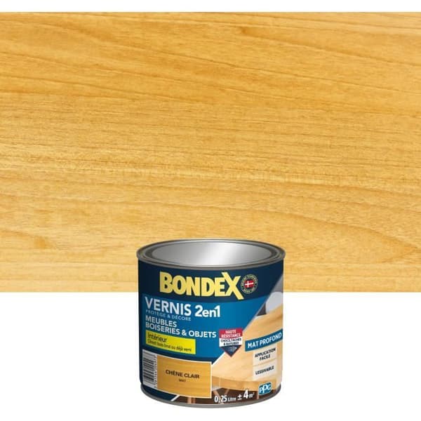 BONDEX - Trävarnish - Ljust ek - Matt - 0,25L