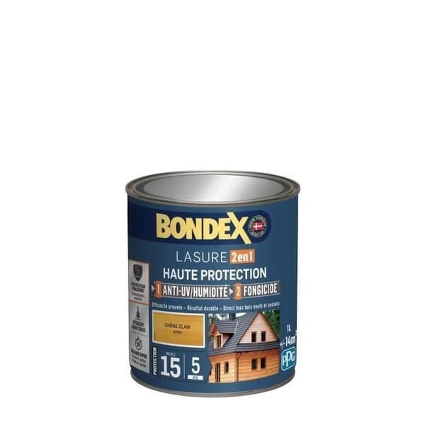 BONDEX Lasyr 2 i 1 Satin Högskydd 5 år - Ljus ek