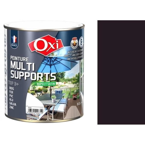 Målningsfärg - OXI - Brun - 2.5L - Förstärkt rostskydd - Satinfinish
