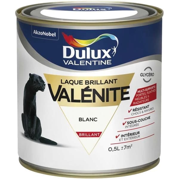 Lack av hög glans 0,5 L - vit