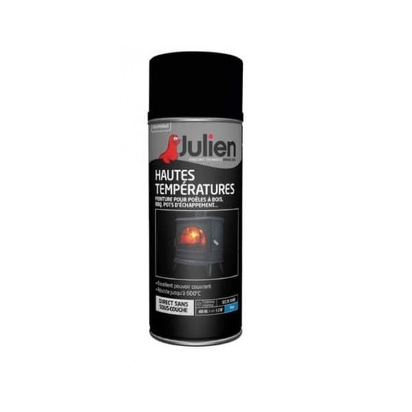 Lacker spray - Julien - Höga temperaturer - Grå gjutjärn - 400ml - Motståndskraftig upp till 600°C