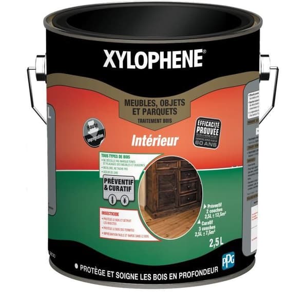 Specialbehandling av möbler, föremål och parkett - XYLOPHENE - 2,5 L
