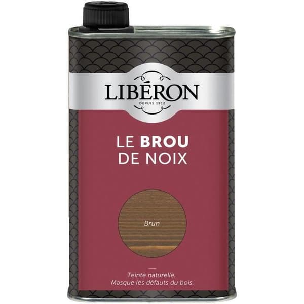 Valnötskal - LIBERON - 500 mL - Mörkbrun - Spädbar med vatten - Lättbeständighet