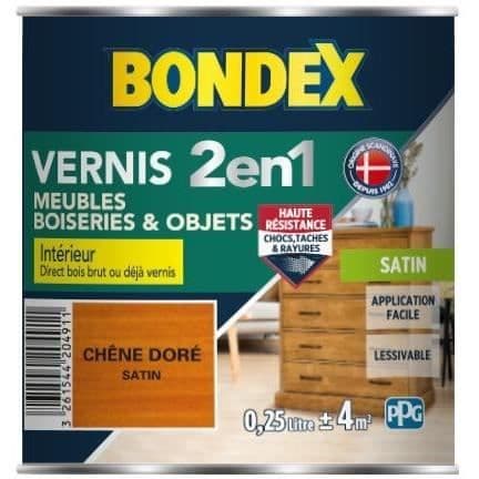 BONDEX Inomhus- och utomhus träskydd - Satin gyllene ek - 0,25L