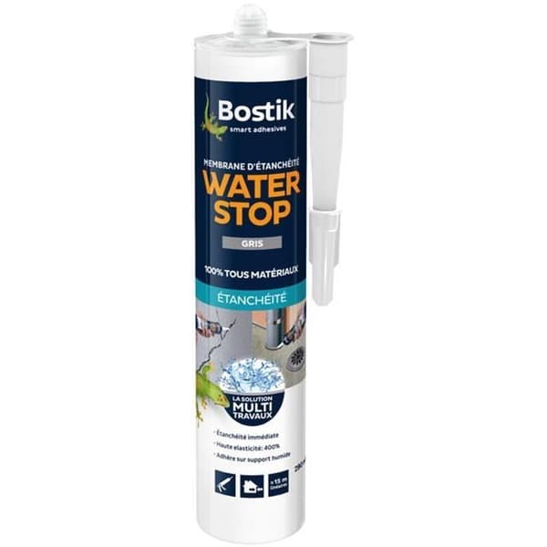 BOSTIK Waterstop Direct vattentätande membran utan primer Grå Interiör och Exteriör - 290 ml patron